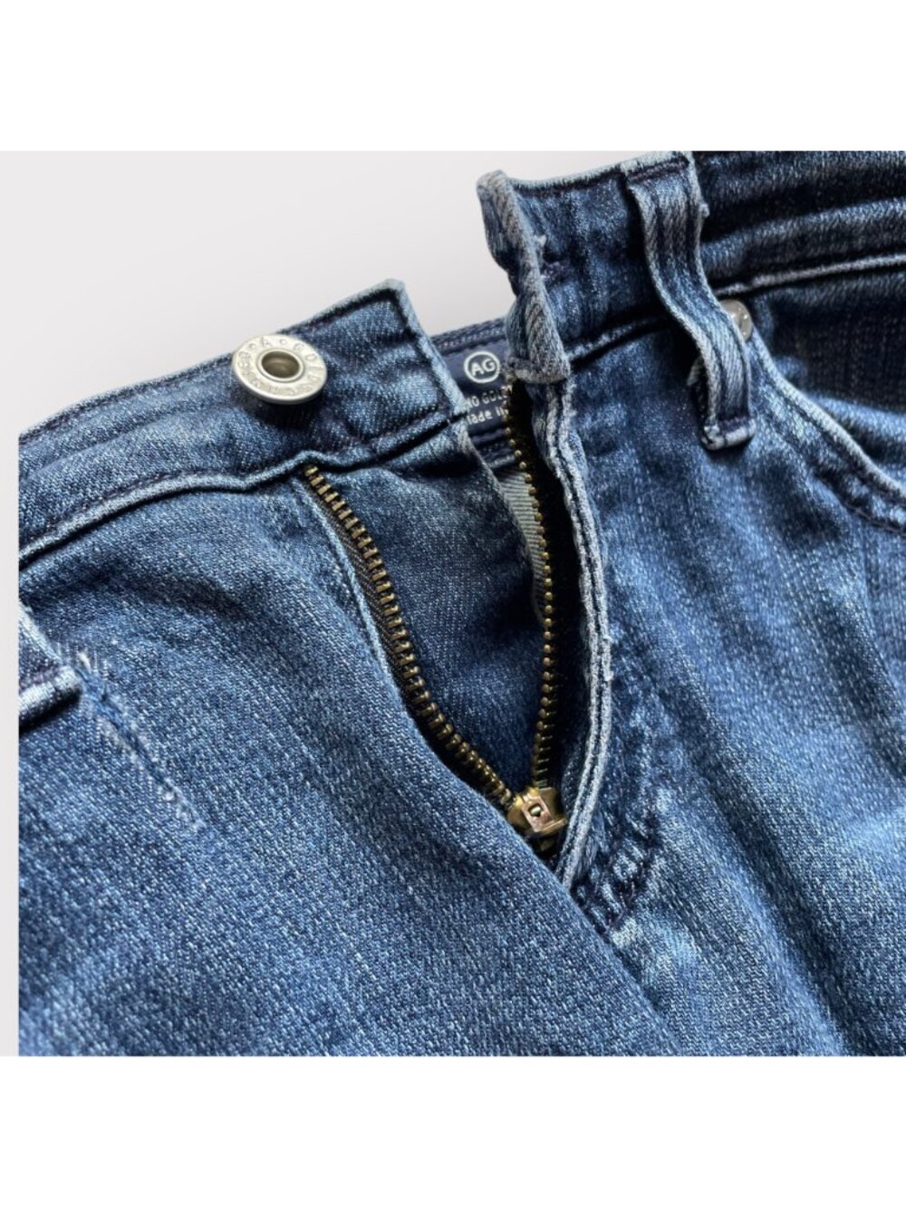 AG Adriano Goldschmied Size 27 Blue Denim Stevie Ankle Slim Straight Leg Jeans - Picture 5 of 11